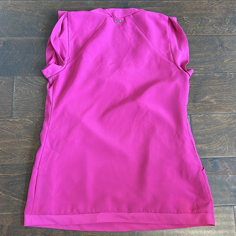 Guess Women’s Blouse Fuschia Sz S ST2925 Piping Details